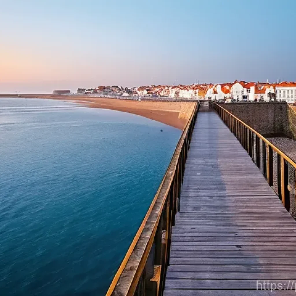 해양 온난화 영향 - **Coastal Adaptation to Rising Tides:**
"A picturesque, historic coastal town, reminiscent of Av...