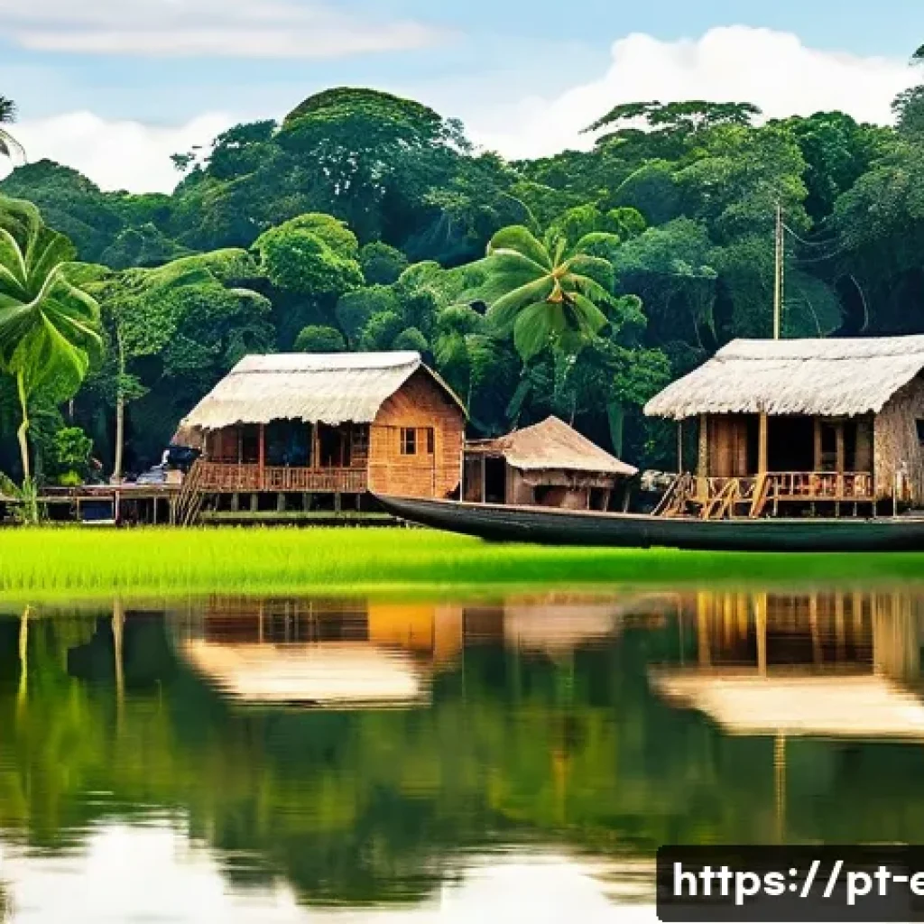 생태관광 개발 - A vibrant rural Brazilian riverside community engaging in ecotourism activities: local indigenous an...